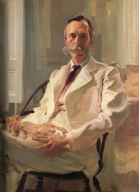 Cecilia Beaux Man with a Cat china oil painting image